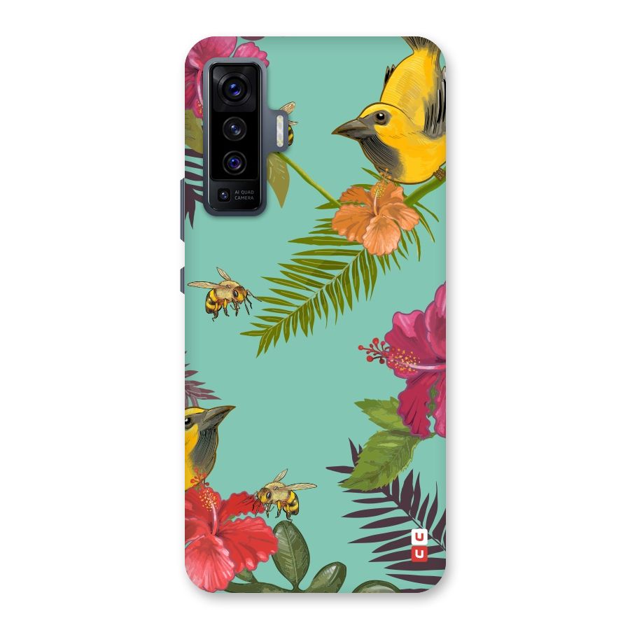 Flower Bird and Bee Back Case for Vivo X50