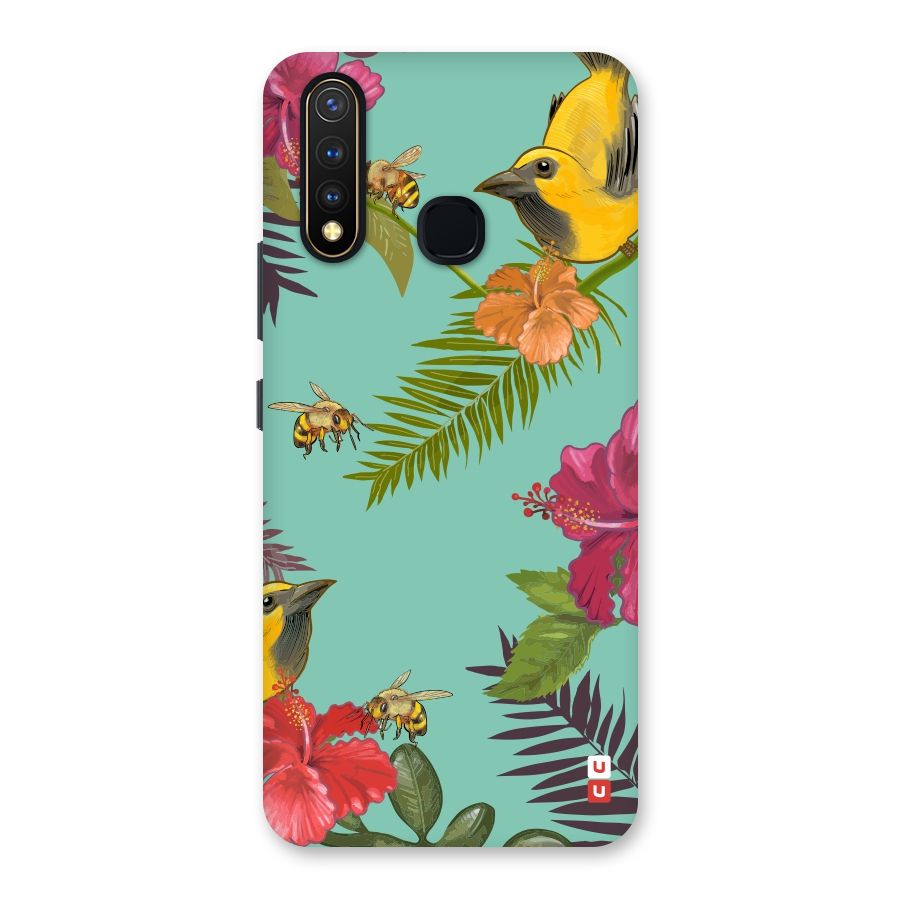 Flower Bird and Bee Back Case for Vivo Y19