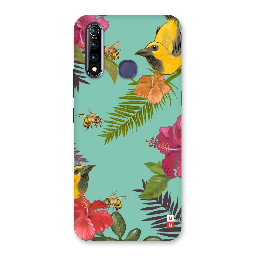 Flower Bird and Bee Back Case for Vivo Z1 Pro