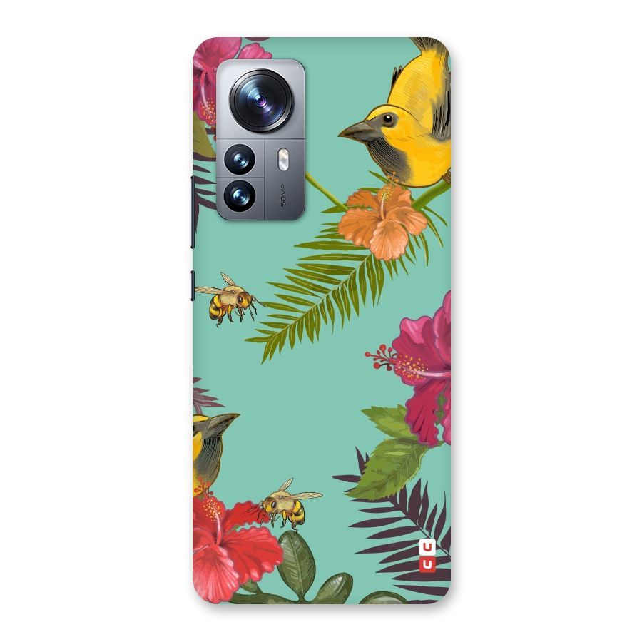Flower Bird and Bee Back Case for Xiaomi 12 Pro