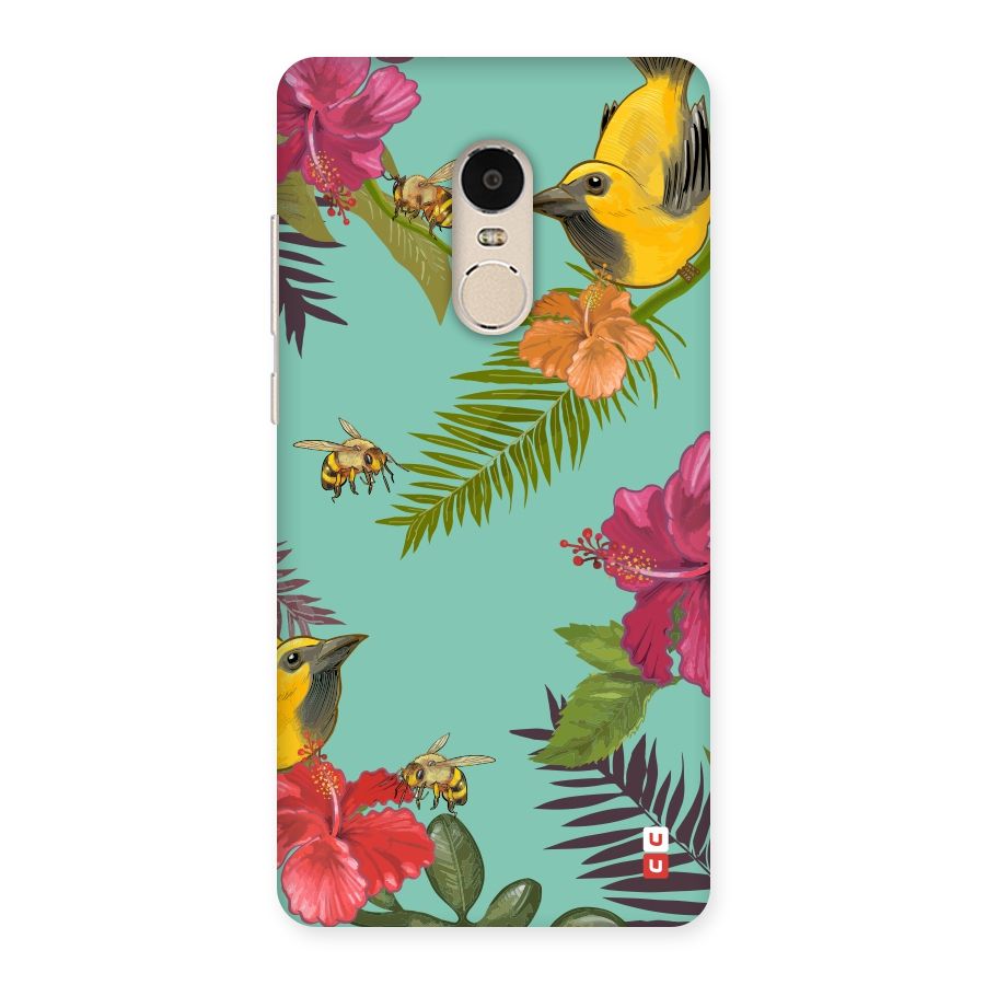 Flower Bird and Bee Back Case for Xiaomi Redmi Note 4