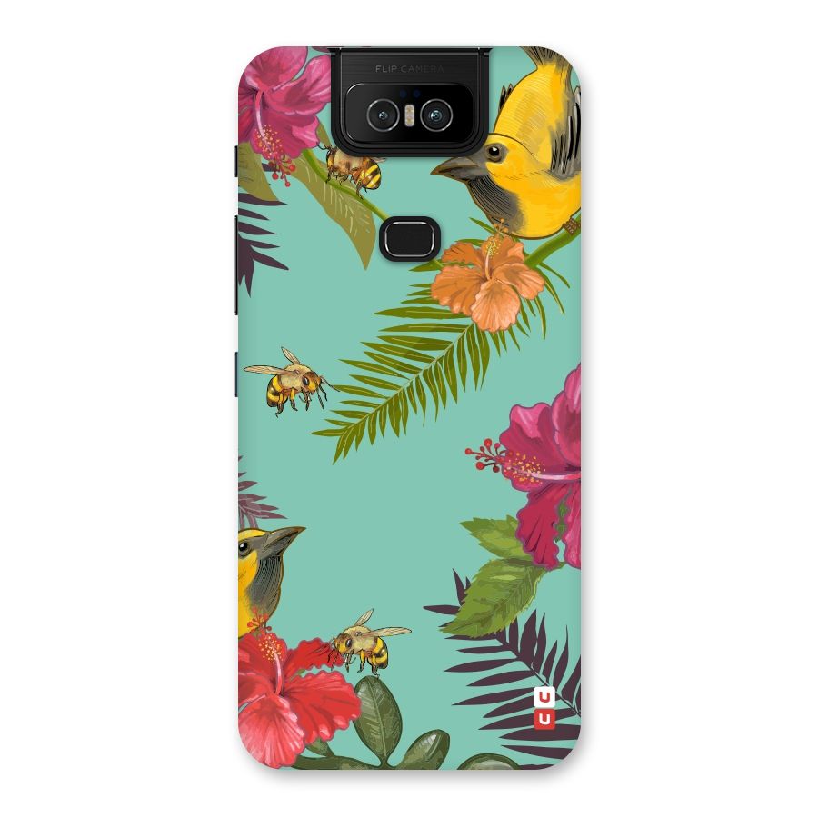 Flower Bird and Bee Back Case for Zenfone 6z