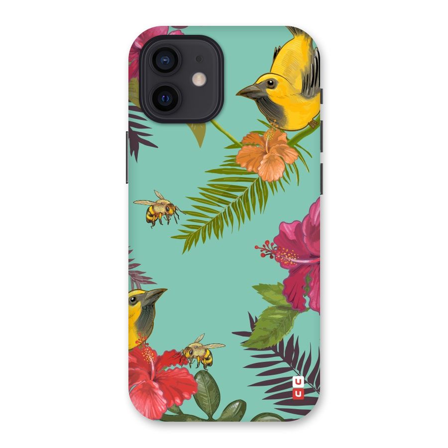 Flower Bird and Bee Back Case for iPhone 12