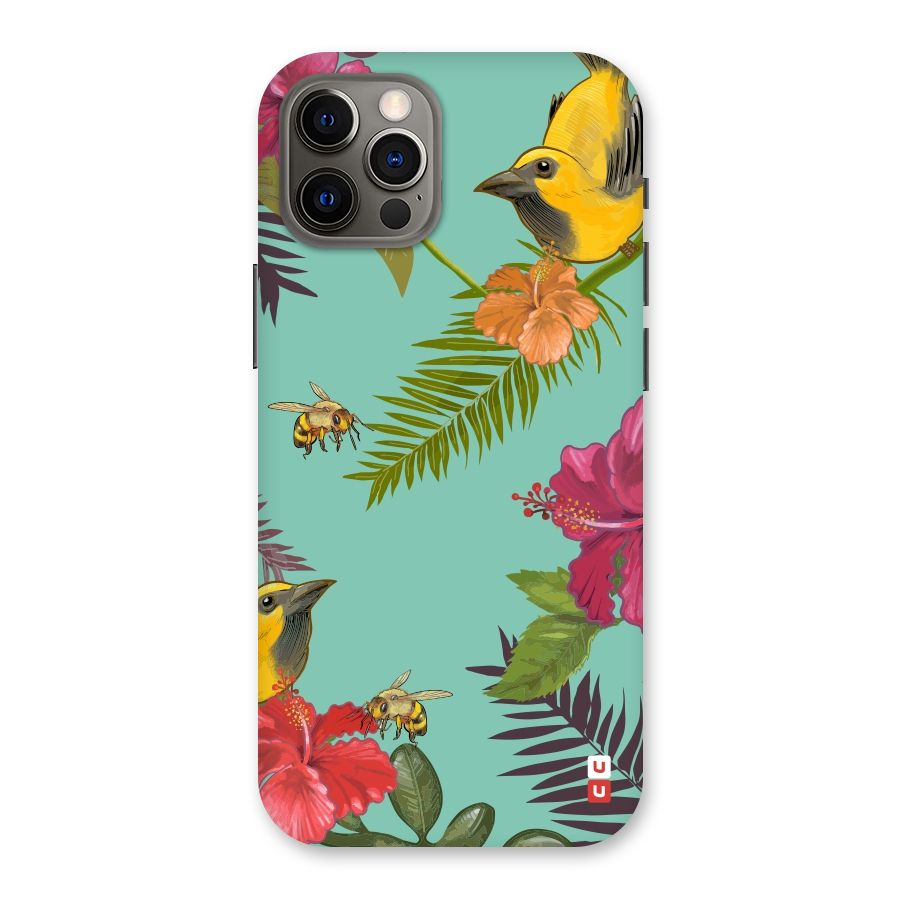Flower Bird and Bee Back Case for iPhone 12 Pro