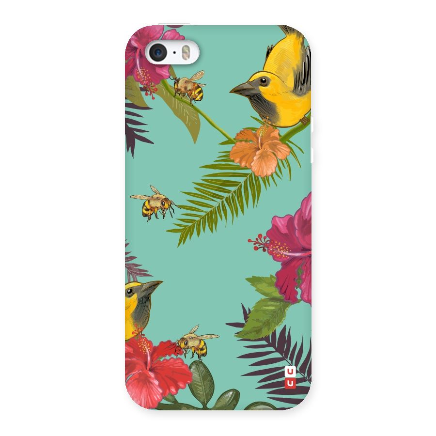 Flower Bird and Bee Back Case for iPhone 5 5S