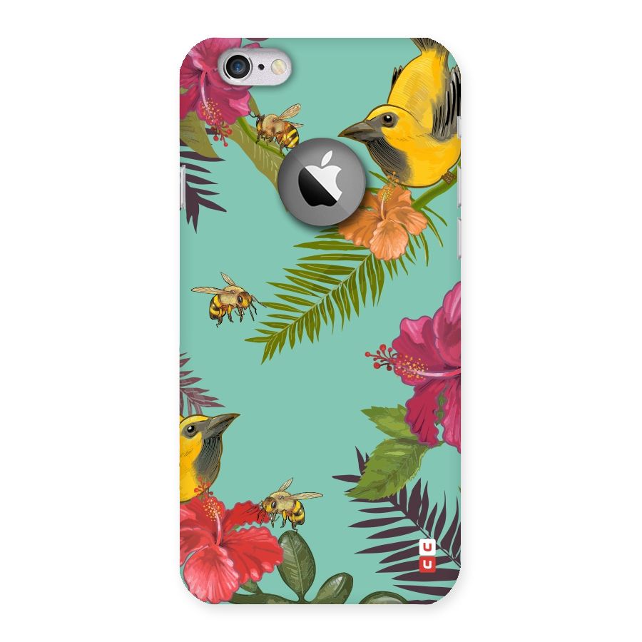 Flower Bird and Bee Back Case for iPhone 6 Logo Cut