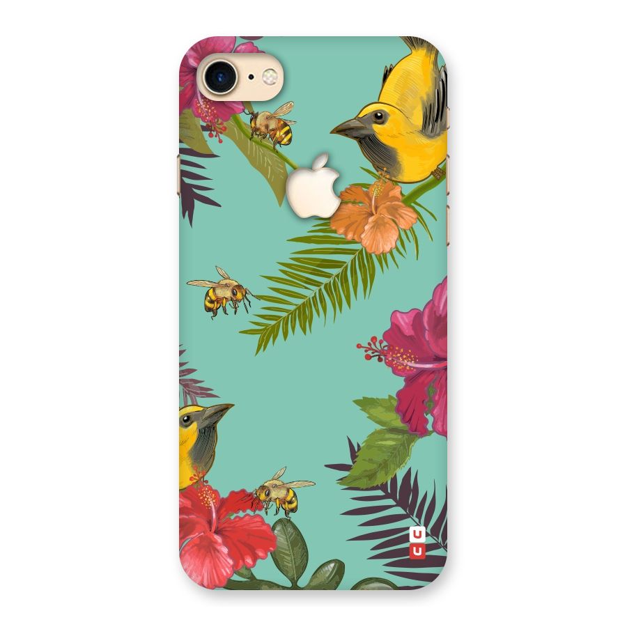 Flower Bird and Bee Back Case for iPhone 7 Apple Cut