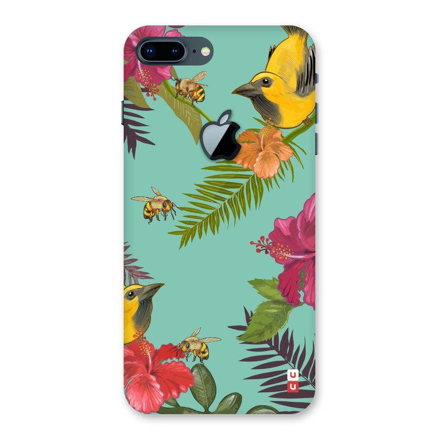 Flower Bird and Bee Back Case for iPhone 7 Plus Apple Cut