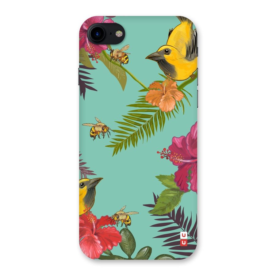Flower Bird and Bee Back Case for iPhone SE 2020