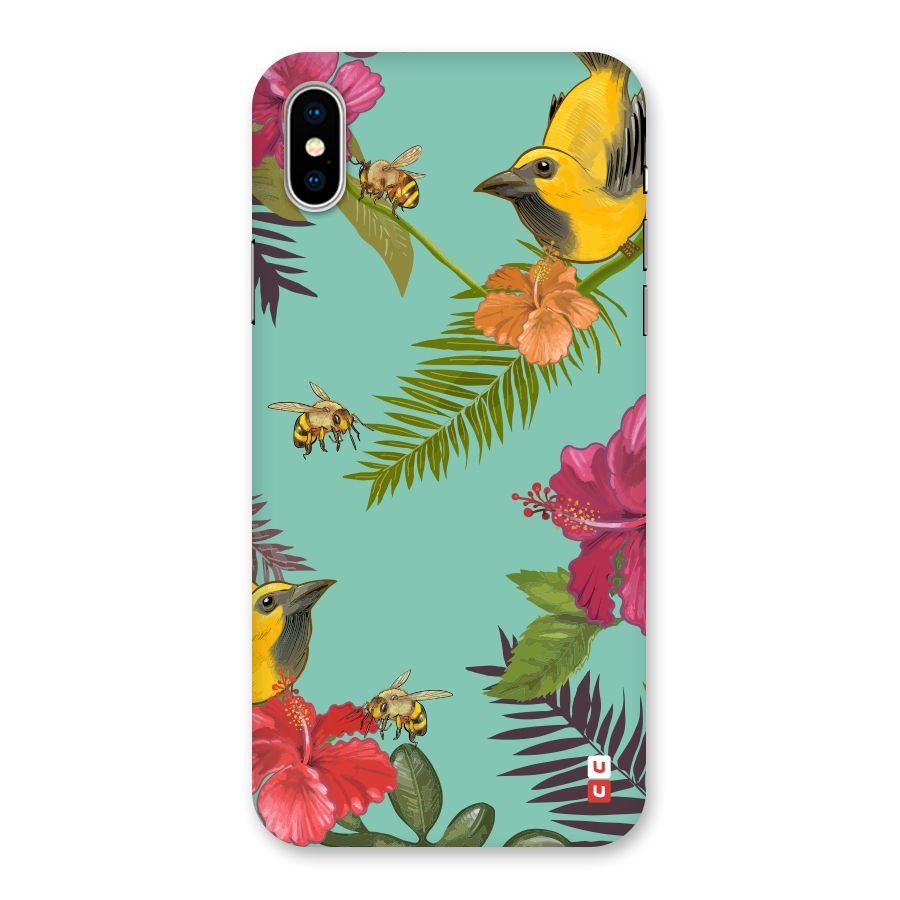 Flower Bird and Bee Back Case for iPhone XS