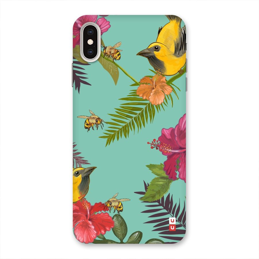Flower Bird and Bee Back Case for iPhone XS Max
