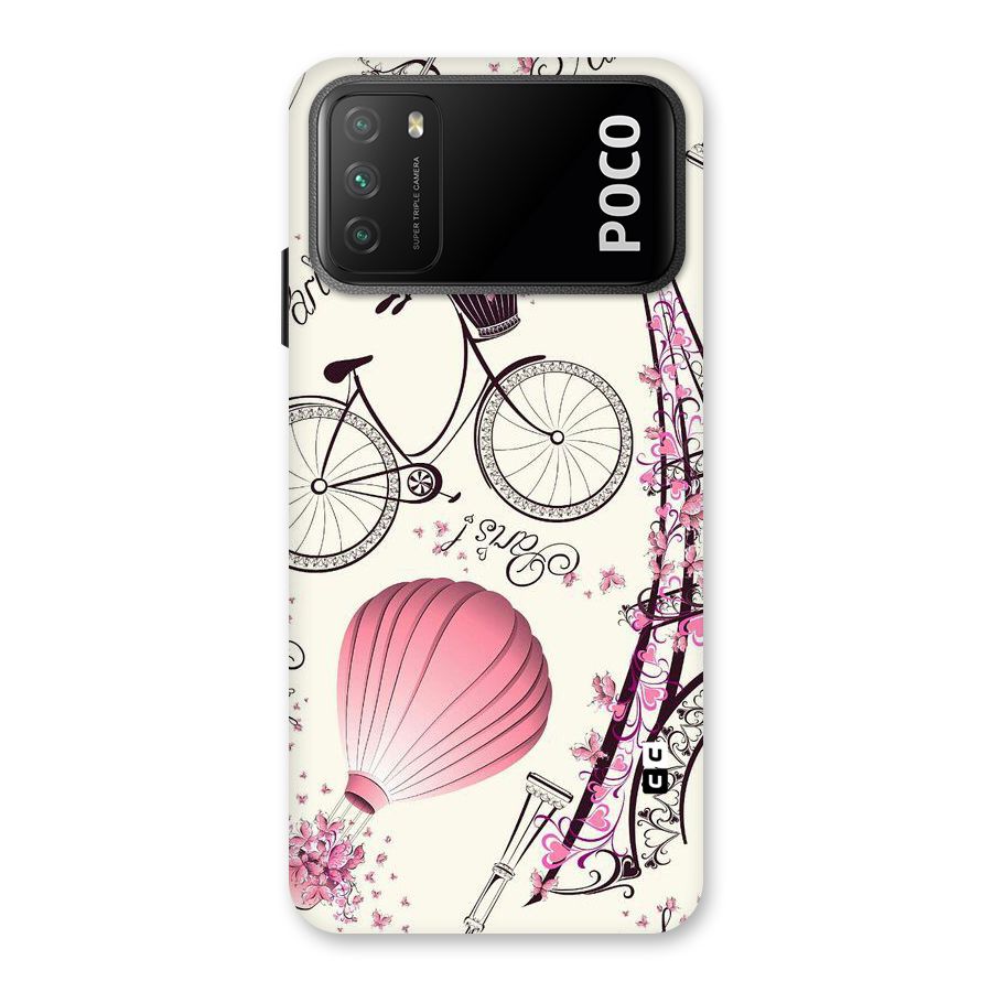 Flower Clipart Design Back Case for Poco M3