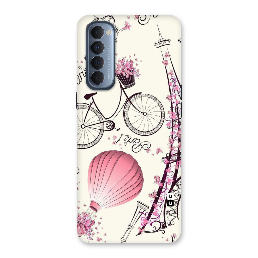 Flower Clipart Design Back Case for Reno4 Pro