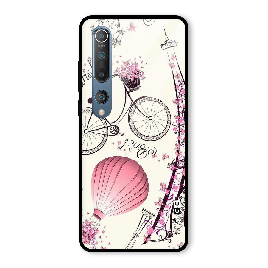 Flower Clipart Design Glass Back Case for Mi 10