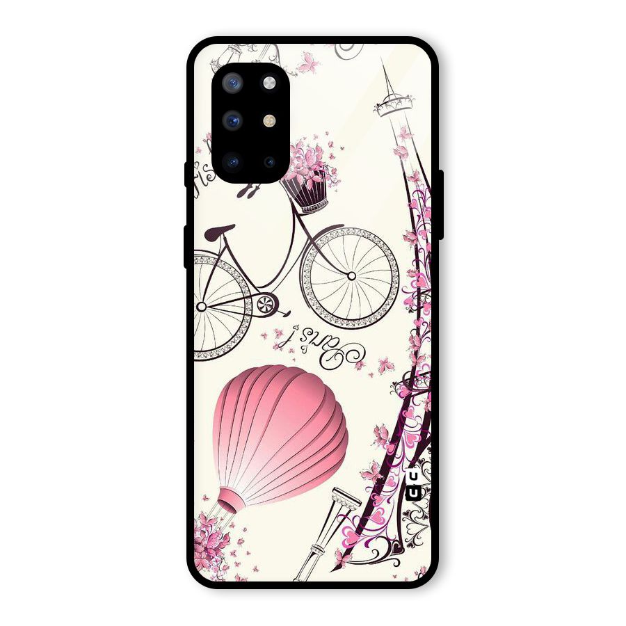 Flower Clipart Design Glass Back Case for OnePlus 8T