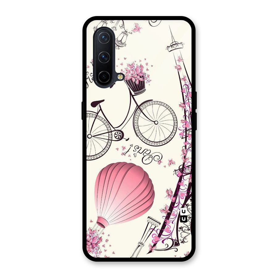 Flower Clipart Design Glass Back Case for OnePlus Nord CE 5G