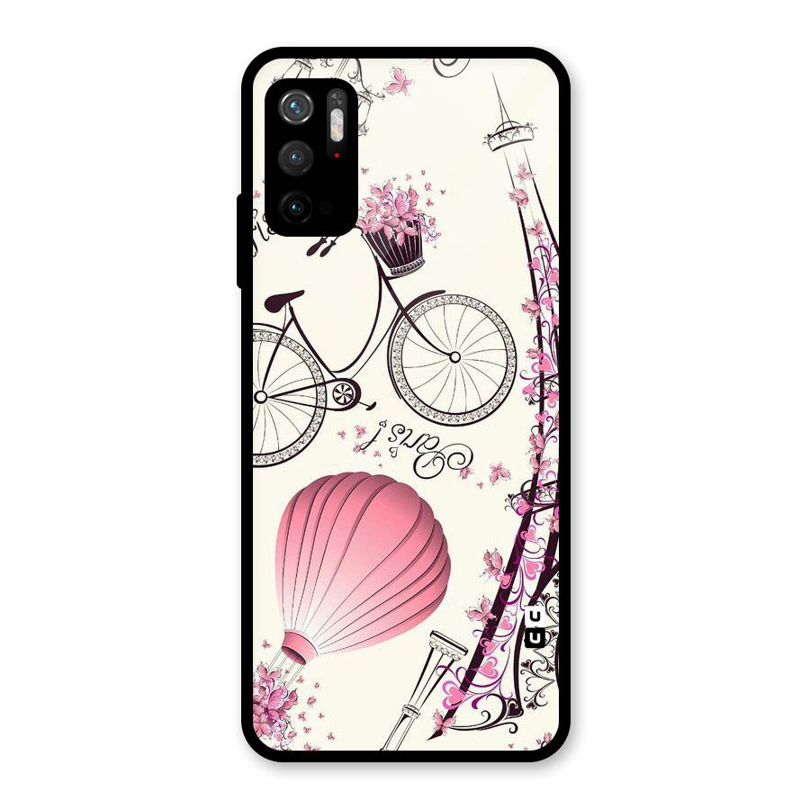 Flower Clipart Design Glass Back Case for Poco M3 Pro 5G