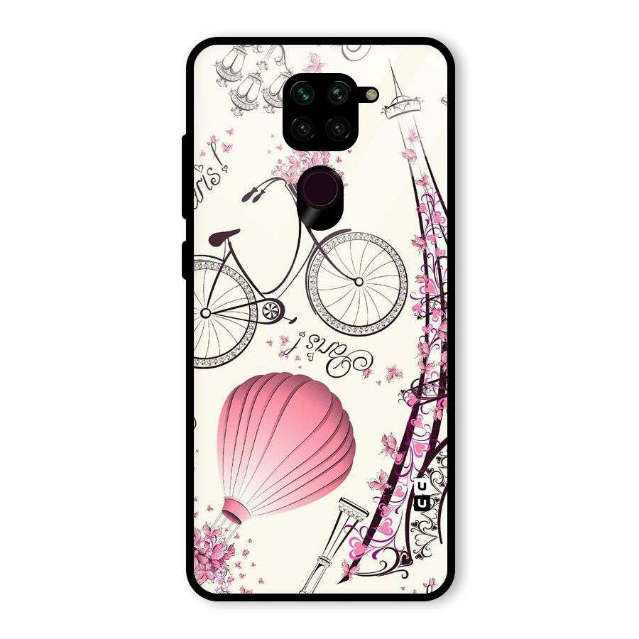 Flower Clipart Design Glass Back Case for Redmi Note 9