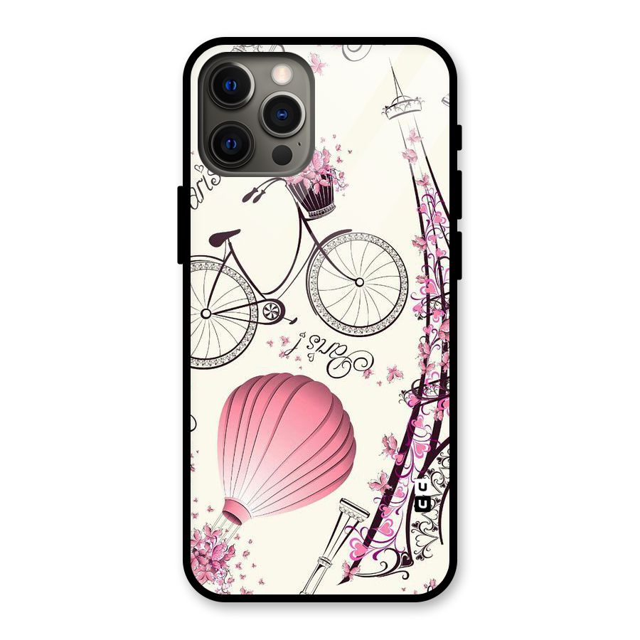 Flower Clipart Design Glass Back Case for iPhone 12 Pro Max