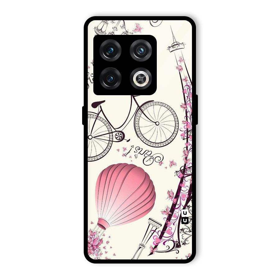 Flower Clipart Glass Back Case for OnePlus 10 Pro 5G
