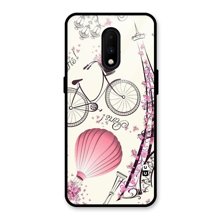 Flower Clipart Glass Back Case for OnePlus 7