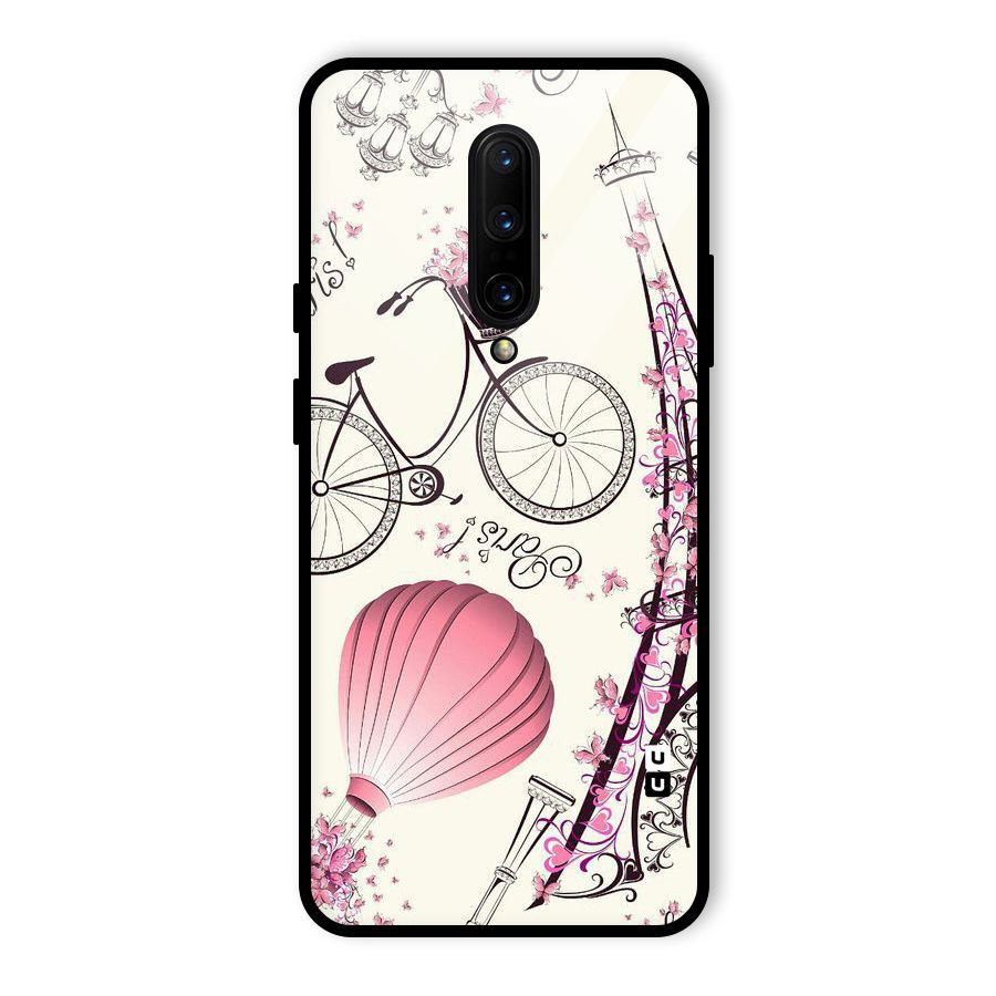 Flower Clipart Glass Back Case for OnePlus 7 Pro
