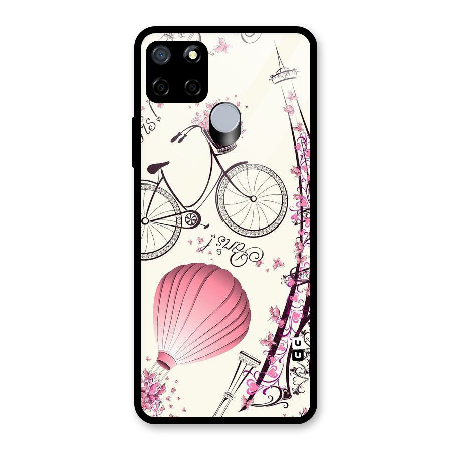 Flower Clipart Glass Back Case for Realme Narzo 20
