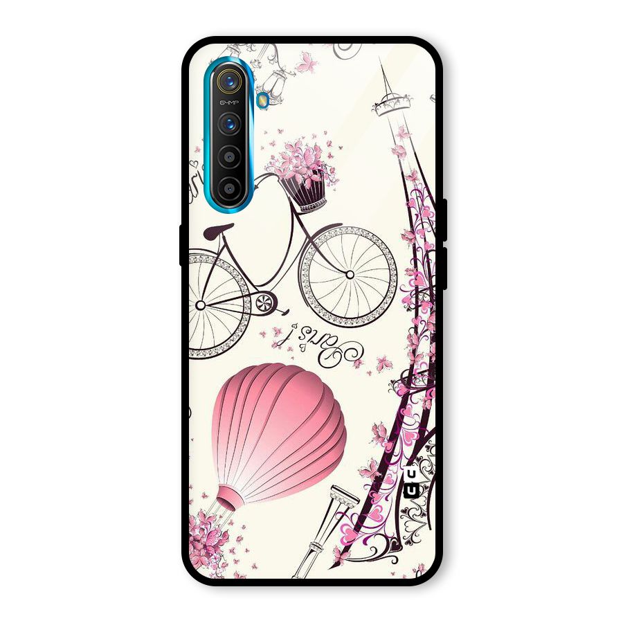 Flower Clipart Glass Back Case for Realme X2