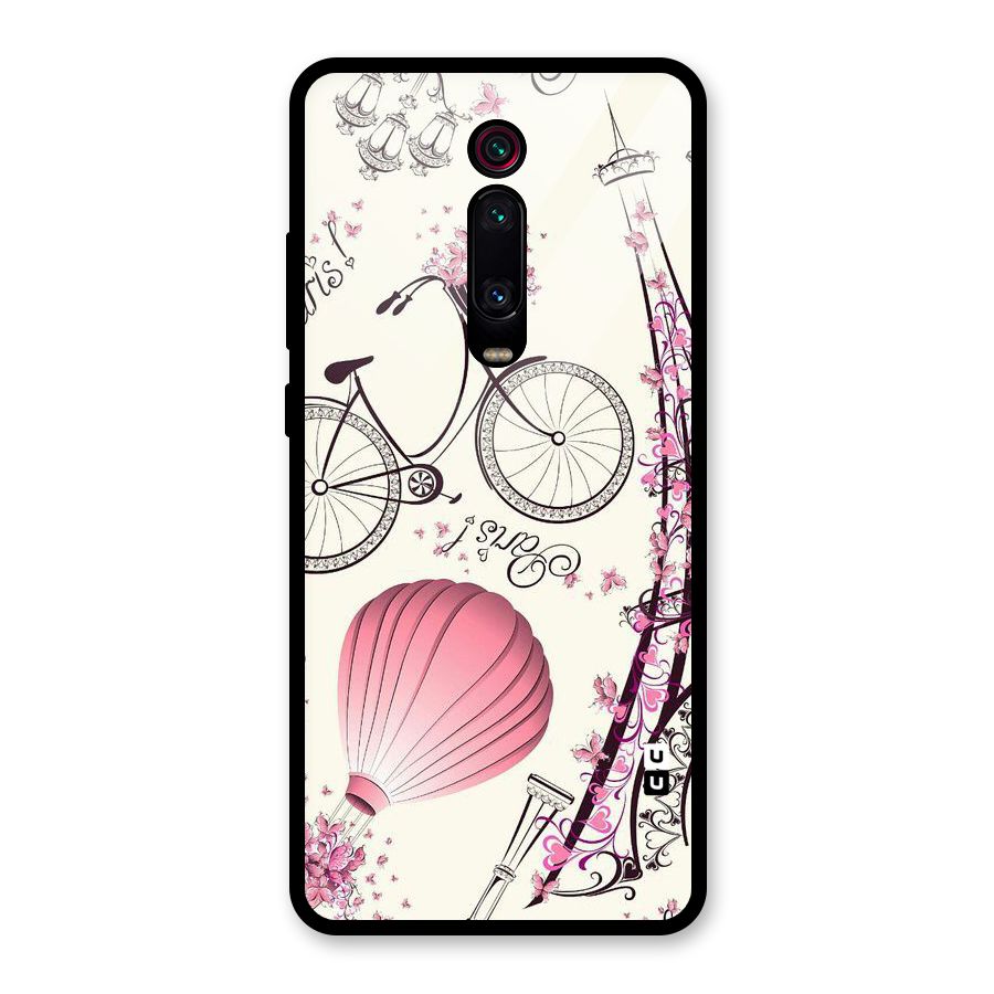 Flower Clipart Glass Back Case for Redmi K20