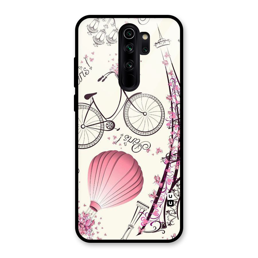 Flower Clipart Glass Back Case for Redmi Note 8 Pro