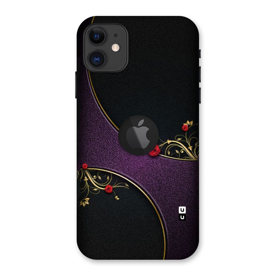 Flower Curves Back Case for iPhone 11 Logo Cut