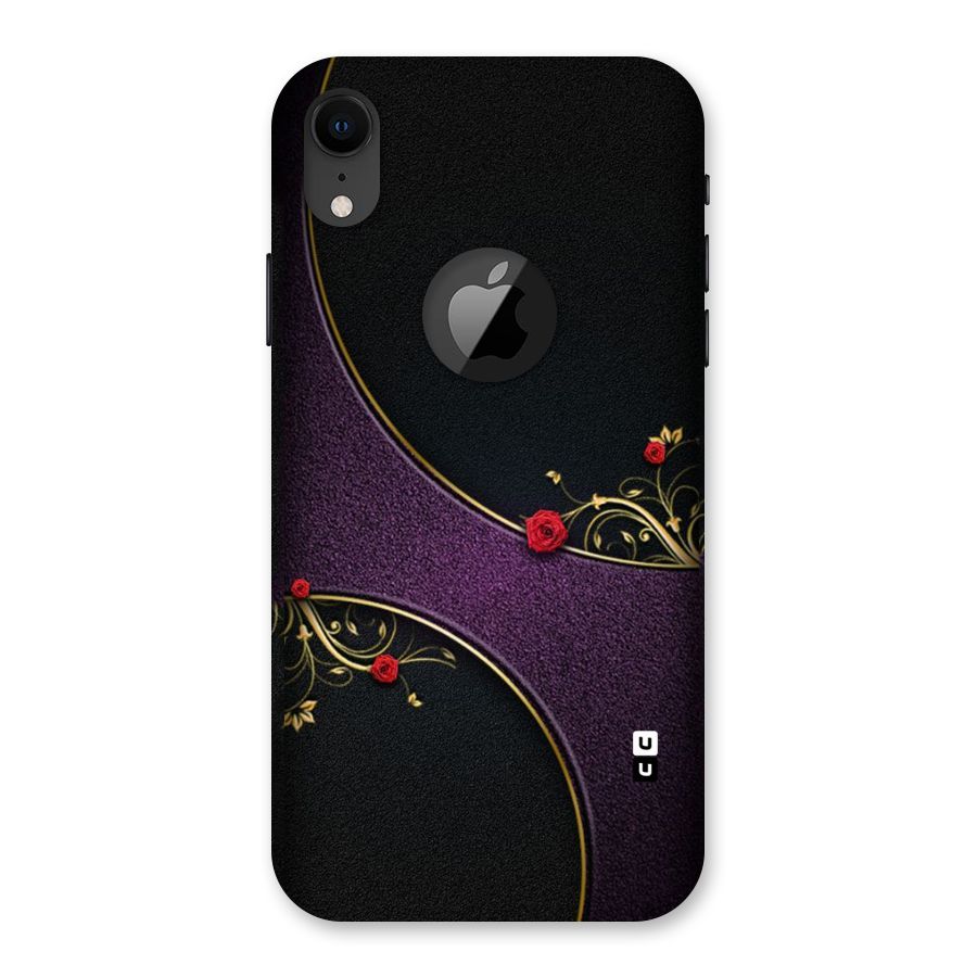 Flower Curves Back Case for iPhone XR Logo Cut
