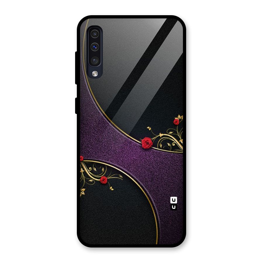 Flower Curves Glass Back Case for Galaxy A30s