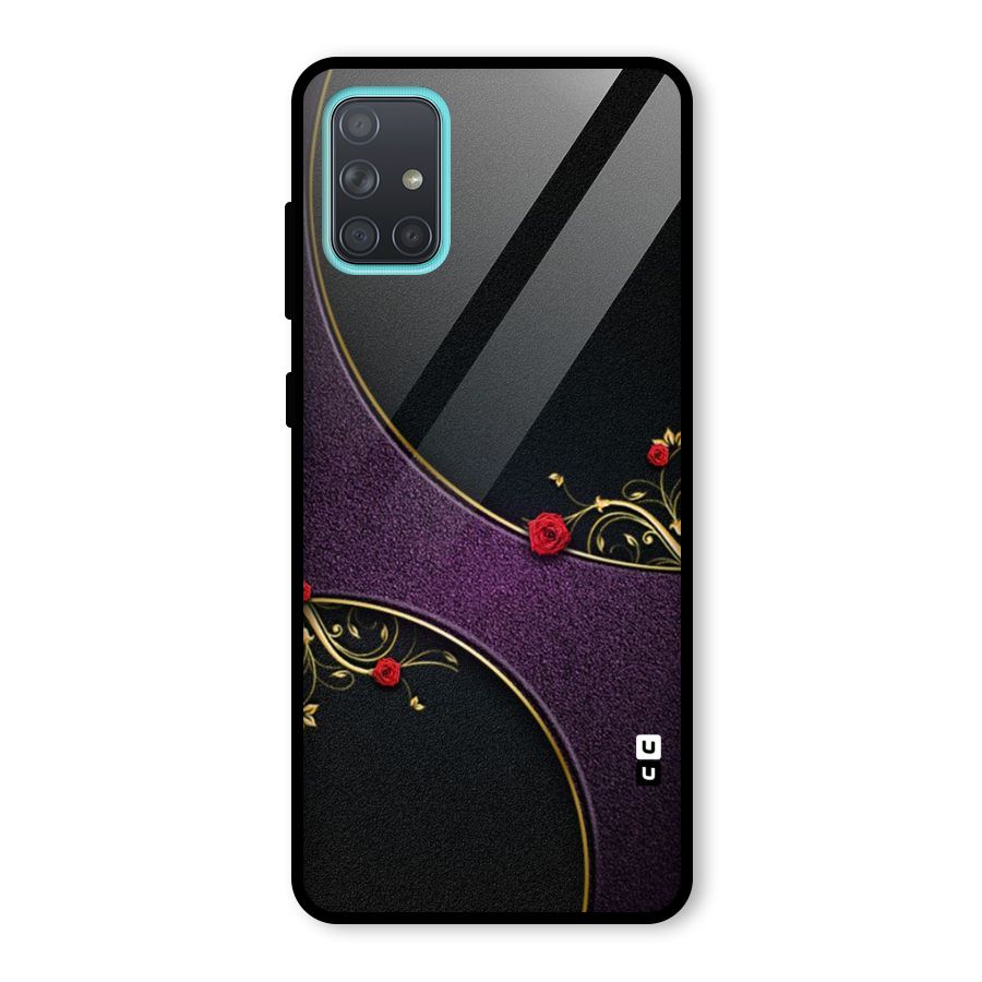 Flower Curves Glass Back Case for Galaxy A71