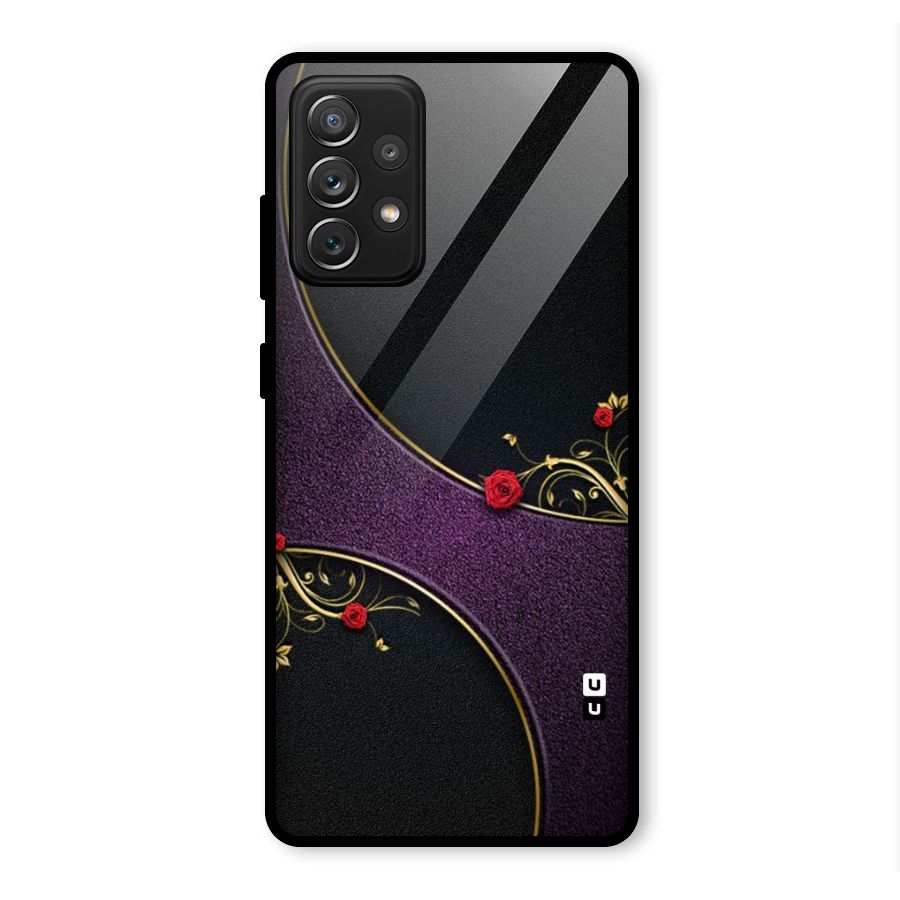 Flower Curves Glass Back Case for Galaxy A72
