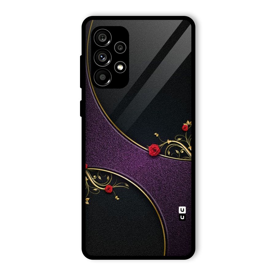 Flower Curves Glass Back Case for Galaxy A73 5G