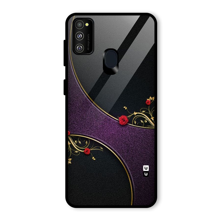 Flower Curves Glass Back Case for Galaxy M30s