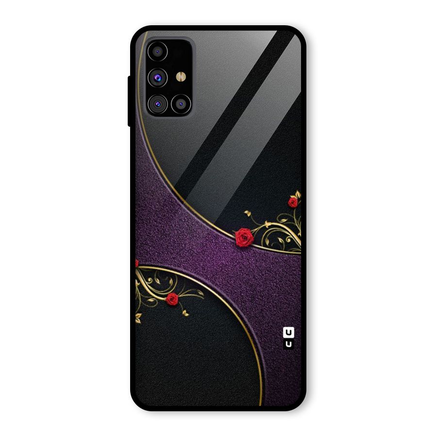 Flower Curves Glass Back Case for Galaxy M31s
