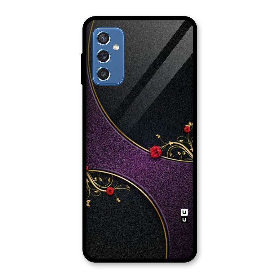 Flower Curves Glass Back Case for Galaxy M52 5G