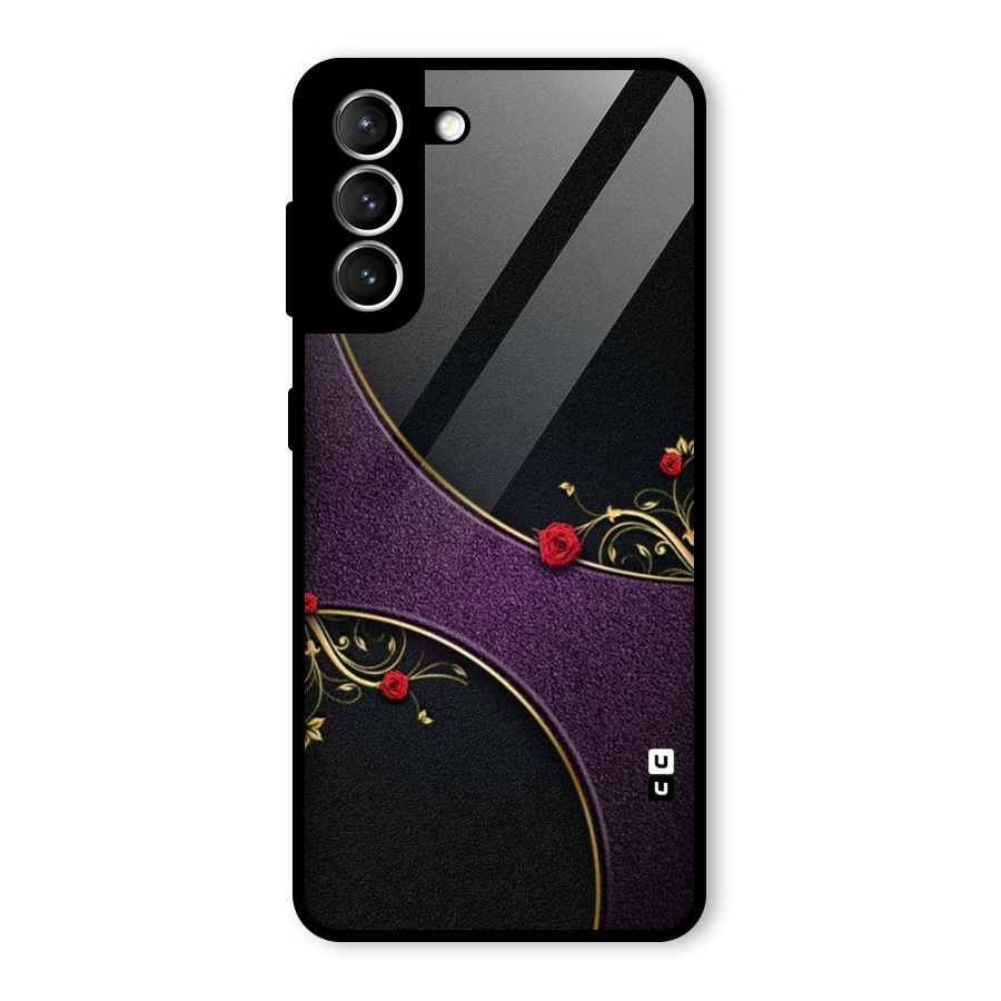 Flower Curves Glass Back Case for Galaxy S21 5G