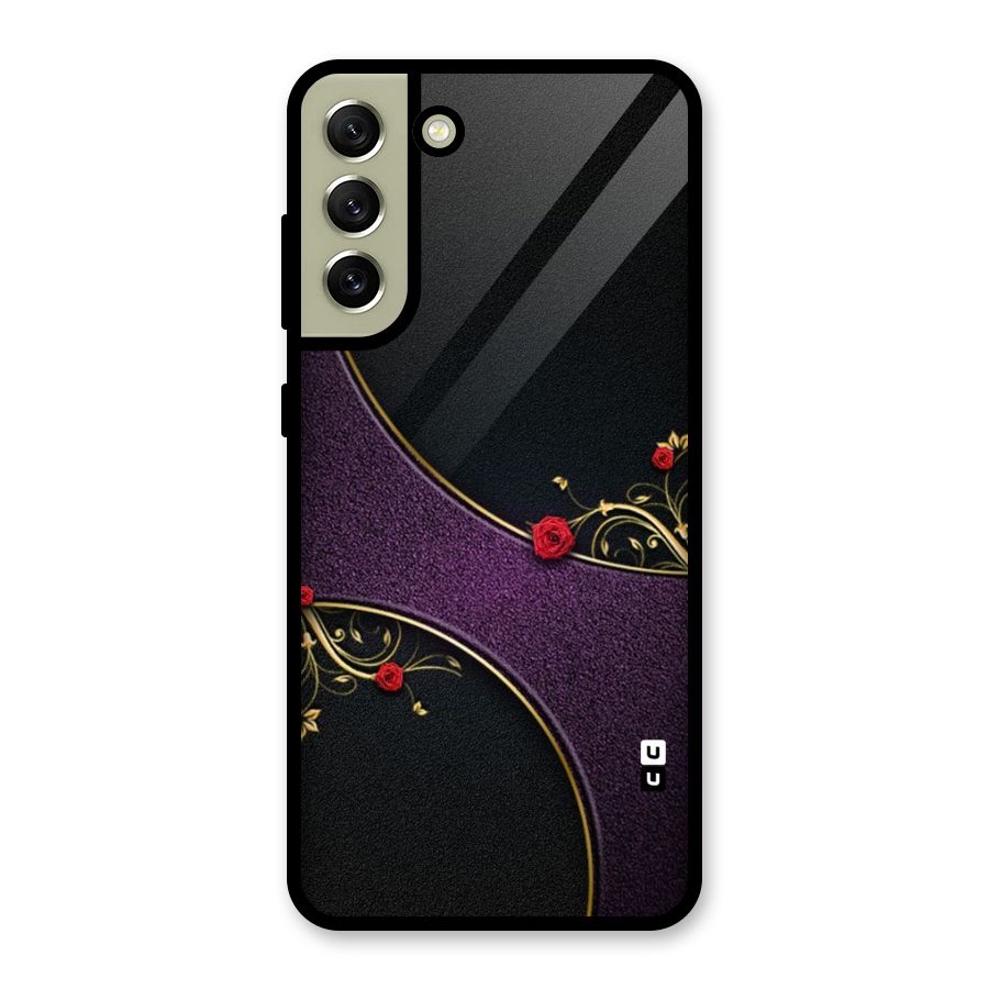 Flower Curves Glass Back Case for Galaxy S21 FE 5G