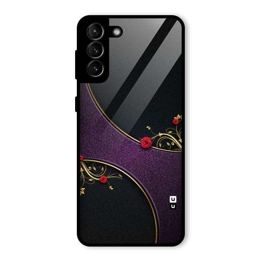 Flower Curves Glass Back Case for Galaxy S21 Plus