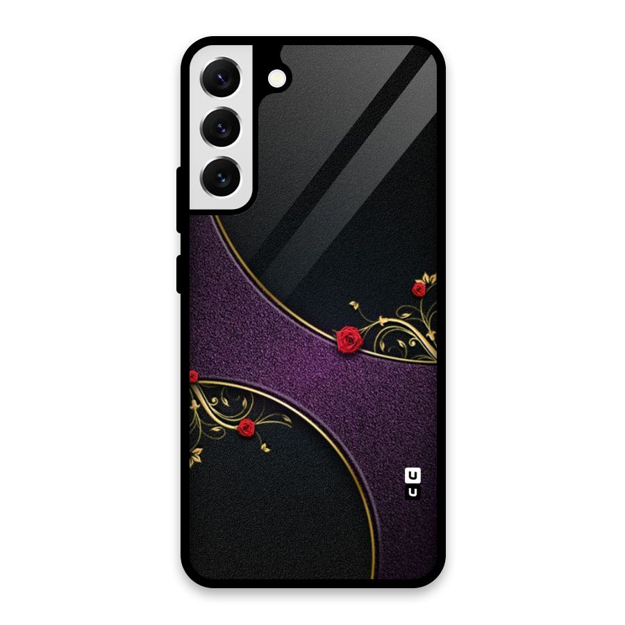 Flower Curves Glass Back Case for Galaxy S22 Plus 5G