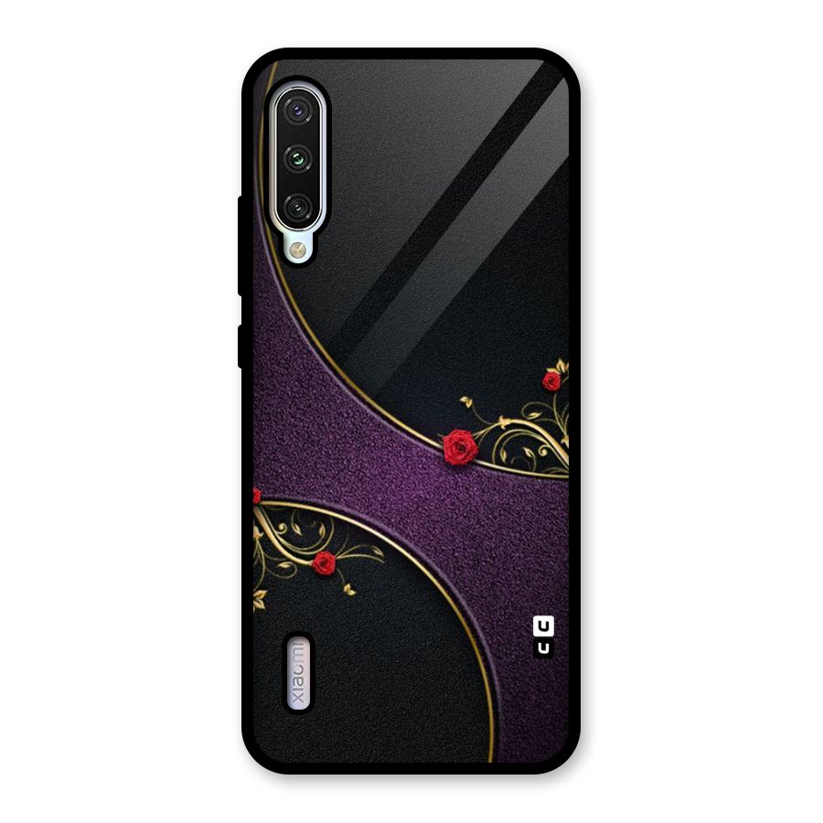 Flower Curves Glass Back Case for Mi A3