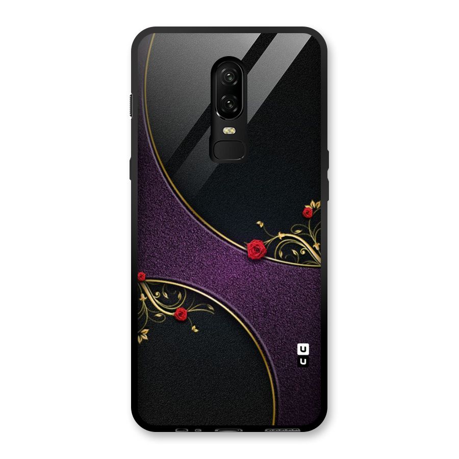 Flower Curves Glass Back Case for OnePlus 6