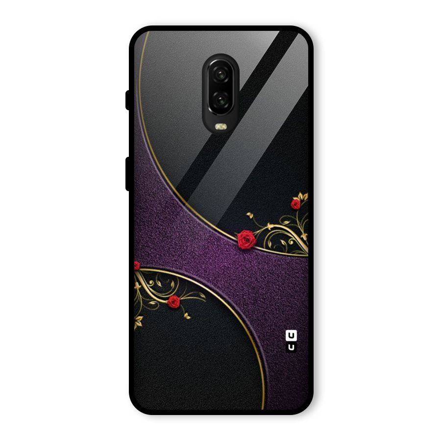 Flower Curves Glass Back Case for OnePlus 6T
