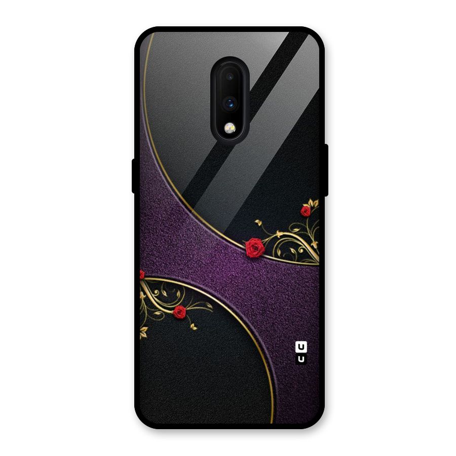 Flower Curves Glass Back Case for OnePlus 7