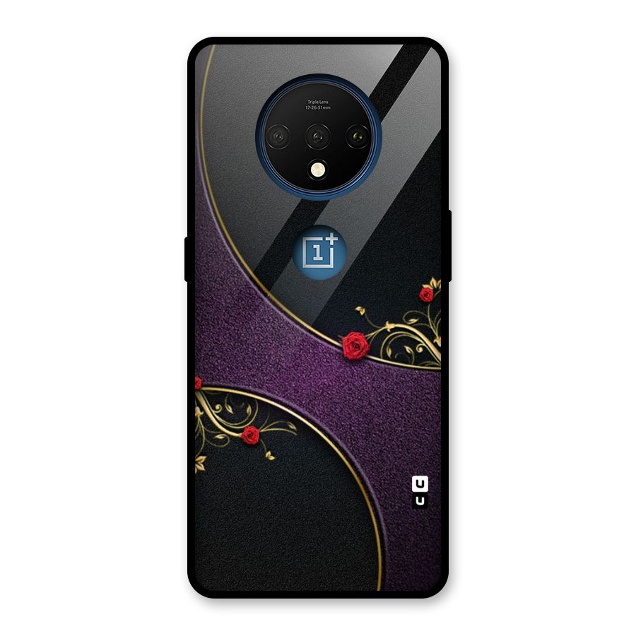 Flower Curves Glass Back Case for OnePlus 7T
