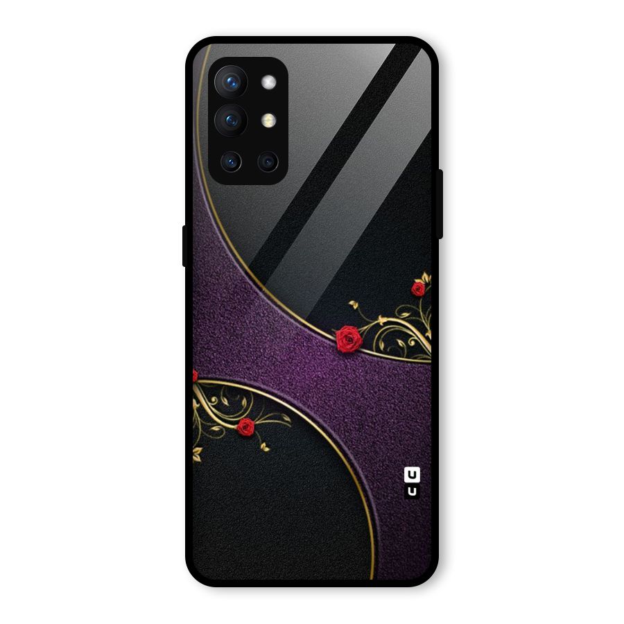 Flower Curves Glass Back Case for OnePlus 9R