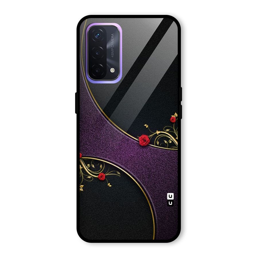 Flower Curves Glass Back Case for Oppo A74 5G